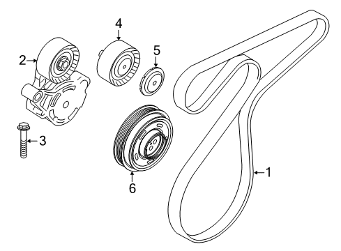 2018 Mini Cooper Countryman Belts & Pulleys MECHANICAL BELT TENSIONER Diagram for 11288479475