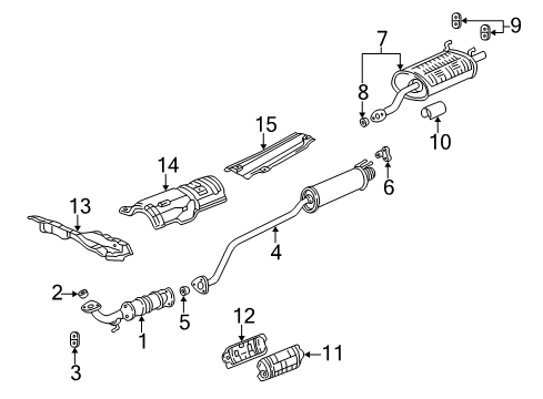 2003 Acura RSX Exhaust Components Gasket, Exhuast Flexible Diagram for 18229-S6M-003