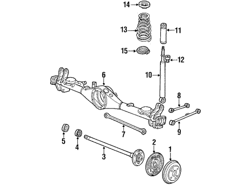 1987 Honda Civic Rear Suspension Bush, Trailing Arm Diagram for 52384-SB2-675