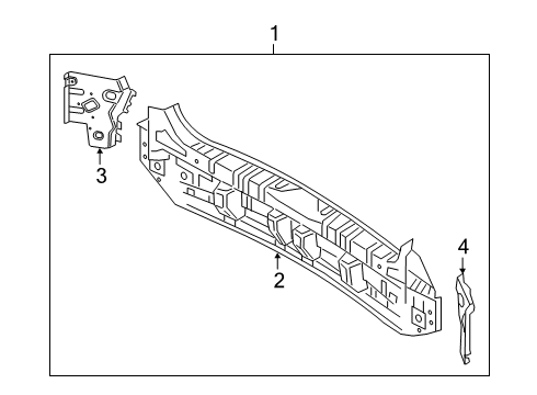 2019 Kia Sedona Rear Body Support Assembly-Rr End Diagram for 69144A9000