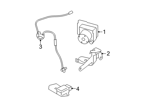 2007 Hyundai Elantra Anti-Lock Brakes Bracket-Hydraulic Module Diagram for 58960-2H300