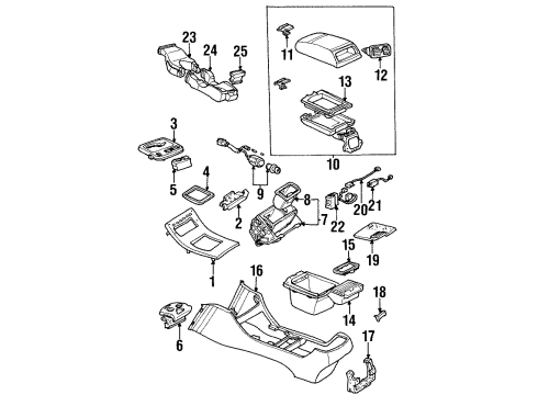 1997 Lexus LS400 Center Console Switch Assy, Pattern Select Diagram for 84720-50020