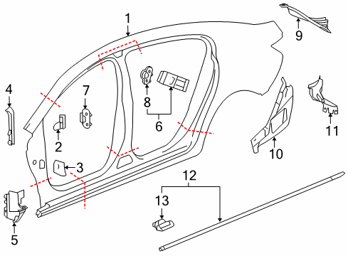 2015 Buick Regal Uniside Extension Panel Diagram for 22744561