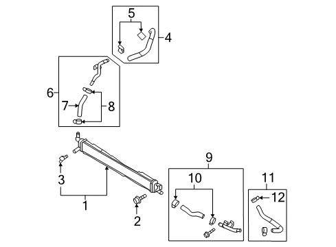 2016 Hyundai Sonata Inverter Cooling Components Hose Assembly-Inverter Radiator, Lower Diagram for 25436-E6000