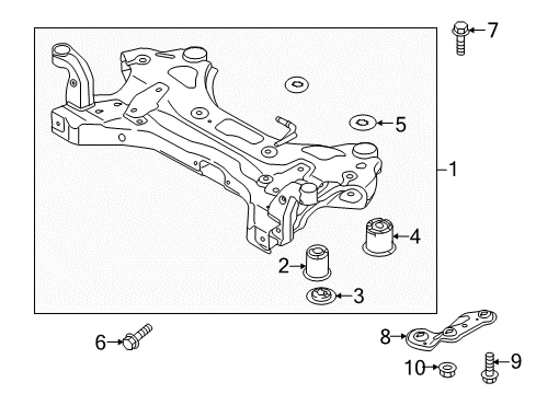 2017 Kia Sedona Suspension Mounting - Front Plate-Lower Diagram for 62473A9000