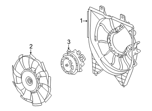 2022 Acura TLX A/C Condenser Fan SHROUD, A/C Diagram for 38615-6S9-A01