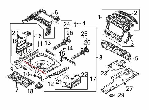 2009 BMW 528i xDrive Rear Body Bracket For Spare Wheel Diagram for 51718108473