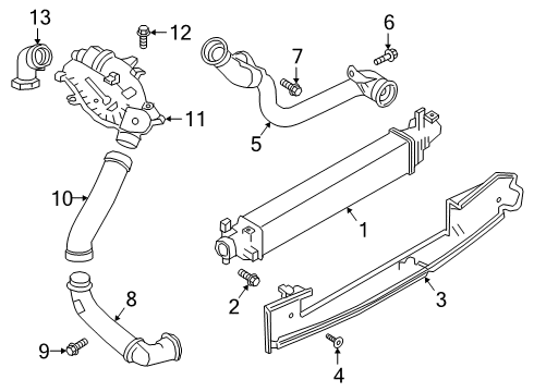 2019 Infiniti QX50 Intercooler Tube Assy-Inlet Diagram for 14460-5NA0A