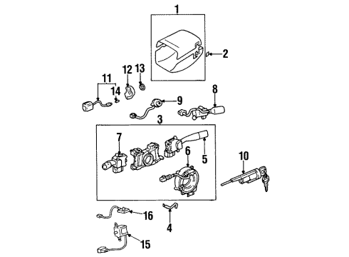 1996 Toyota Avalon Switches Cruise Switch Diagram for 84630-07010