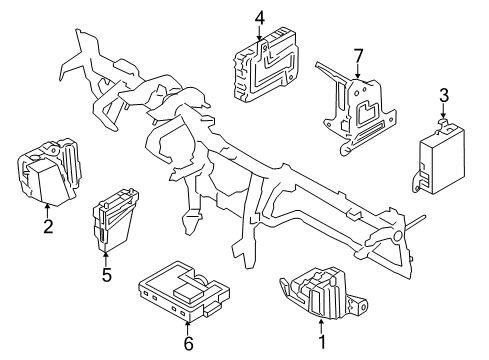 2011 Hyundai Genesis Electrical Components Unit Assembly-Tilt & Tele Diagram for 95450-3M151