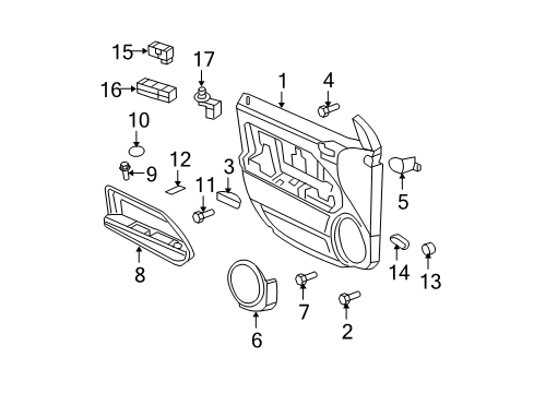 2012 Dodge Caliber Mirrors Outside Rear View Mirror Diagram for 5115039AD