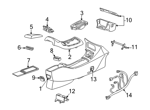 1997 Buick Century Front Console Switch Asm-Electronic Traction Control (W/ Automatic Transmission Shaft Diagram for 10256588