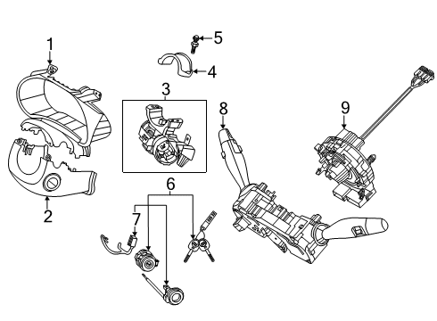 2021 Kia Soul Shroud, Switches & Levers Switch Assembly-MULTIFUN Diagram for 93400K0760