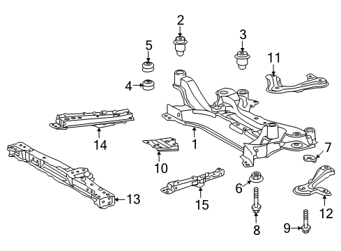 2012 Lexus HS250h Suspension Mounting - Front Cushion, Body Mounting, Front Upper Diagram for 52211-75020