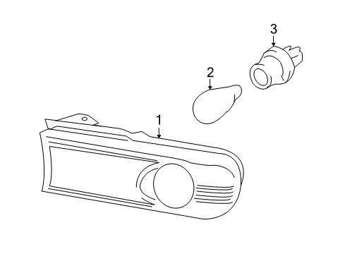 2014 Toyota FJ Cruiser Bulbs Signal Lamp Diagram for 81171-35550