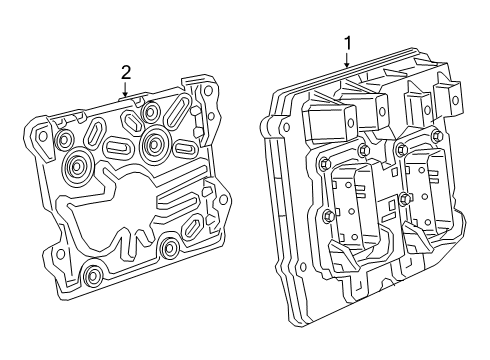 2019 Ram 2500 Ignition System Bracket-Engine Control Module Diagram for 68447687AA