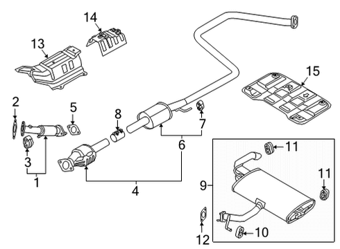 2022 Hyundai Elantra Exhaust Components Hanger Diagram for 28780-AA900