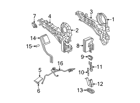 2006 Dodge Durango A/C Evaporator & Heater Components Tube-Auxiliary A/C Extension Diagram for 5134397AA