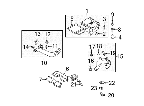 2008 BMW 335xi Filters Bracket, Charge-Air Ducting Diagram for 13717562713