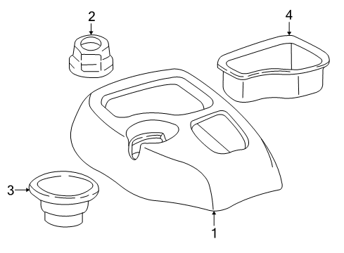 1998 GMC Sonoma Front Console Console Asm-Front Floor <Use 1C1J*Medium Beige Diagram for 15723002