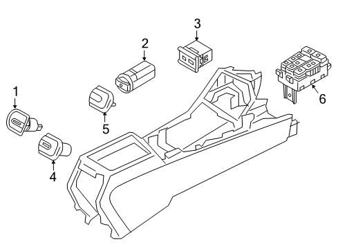 2020 Kia Optima Center Console Jack Assembly-Aux & Usb Diagram for 96120D4500