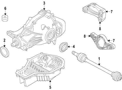 2021 BMW M3 Rear Axle, Differential, Drive Axles, Propeller Shaft UNIVERSAL JOINT Diagram for 26119846038