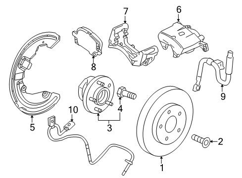 2018 Chevrolet Camaro Front Brakes Caliper Diagram for 84251019