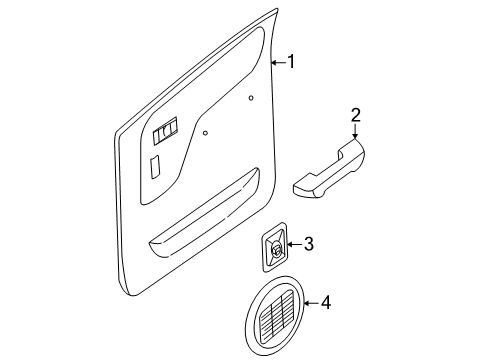 2001 Nissan Frontier Interior Trim - Rear Door Rear Door Armrest Diagram for 80940-9Z702