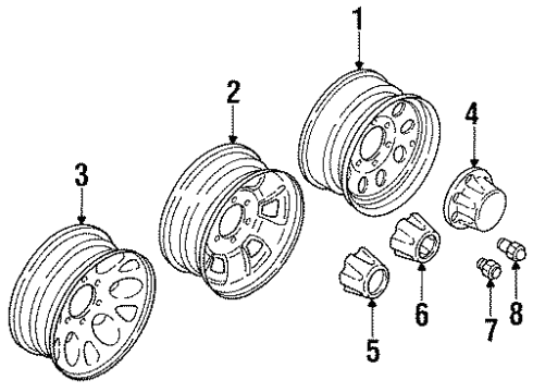 1995 Honda Passport Wheels Disk, Aluminum Wheel (P225/75R15) (15X6Jj) Diagram for 8-97094-461-0