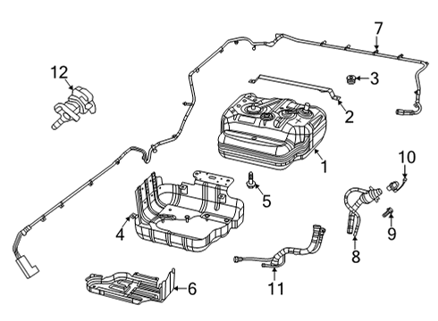 2020 Jeep Wrangler Emission Components UREA Tank Diagram for 52030407AB