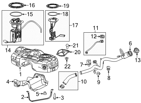 2016 Jeep Cherokee Fuel Supply Locking Gas Cap Diagram for 5278655AB