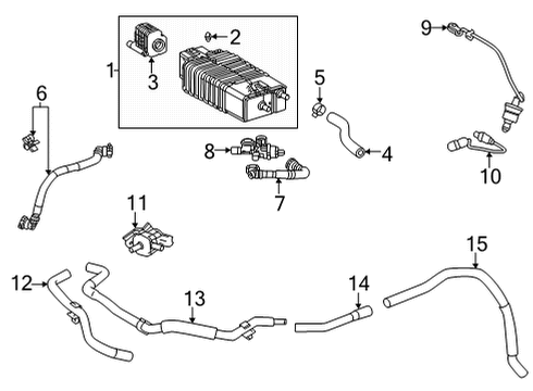 2022 Lexus NX450h+ Emission Components Hose Sub-Assembly, Fuel Diagram for 77404-42170