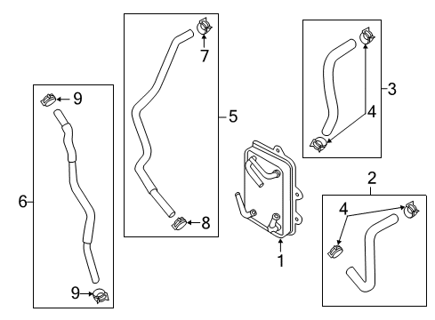 2011 Hyundai Sonata Trans Oil Cooler Hose Assembly-Radiator, Upper Diagram for 25414-4R500