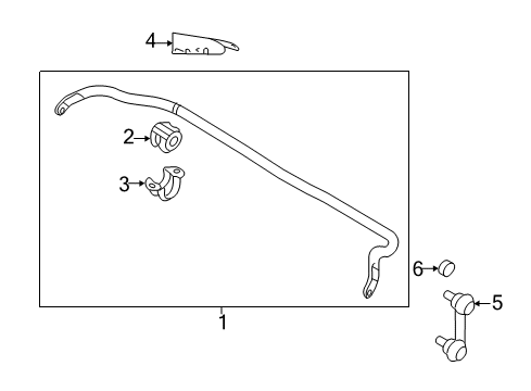 2014 Hyundai Equus Stabilizer Bar & Components - Front Protector, LH Diagram for 548813M100