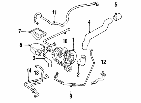 1993 GMC Typhoon Turbocharger Valve Diagram for 1997152