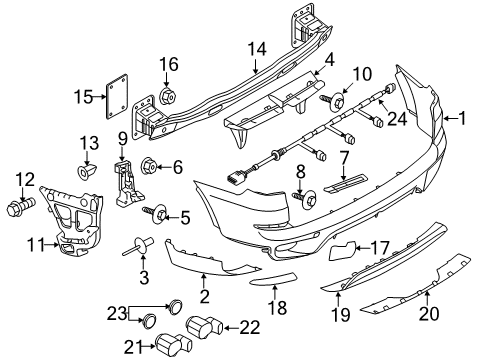 2013 BMW X5 Parking Aid Underride Protection Diagram for 51127227841