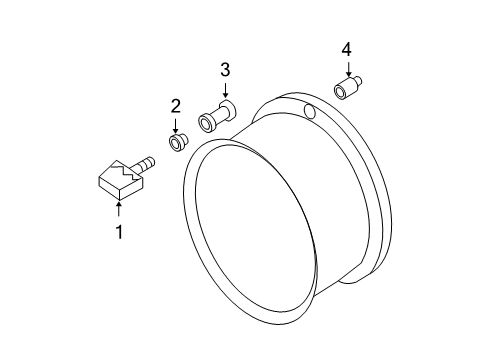 2007 Nissan Maxima Tire Pressure Monitoring Nut Diagram for 40780-EC30A