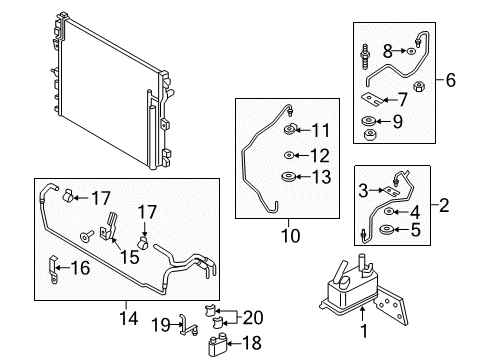 2016 Ford Edge Oil Cooler Cooler Pipe Diagram for G2GZ-7C410-A