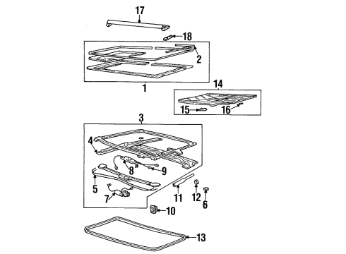 1996 Buick Skylark Sunroof Weatherstrip Asm, Sun Roof Window <Use 1C3K 4020A> Diagram for 22659844