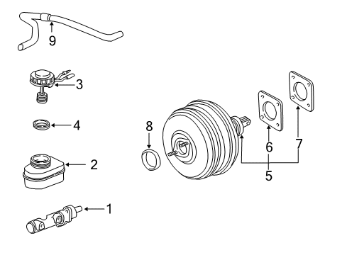 2004 Honda Pilot Dash Panel Components Tube Assy., Master Power Diagram for 46402-S9V-A01