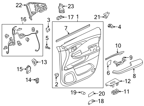 2018 Honda Ridgeline Power Seats Cap, L. Handle Case (Inner) *YR507L* (SHADOW BEIGE) Diagram for 83560-TG7-A01ZA