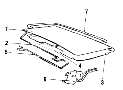 1986 BMW 635CSi Trunk Lid Torsion Spring Right Diagram for 41621839194