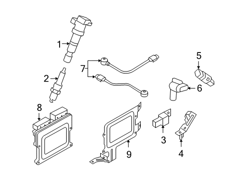 2010 Hyundai Santa Fe Ignition System Bracket-Pcu Diagram for 39150-3C120
