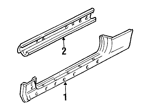 1994 Honda Civic Rocker Panel Sill, R. FR. Inside Diagram for 65140-SR8-A01ZZ