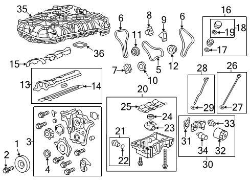 2013 Buick Enclave Intake Manifold Oil Inlet Tube Diagram for 12640981
