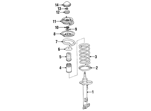 1992 BMW 318i Struts & Components - Front Coil Spring Diagram for 31331091085