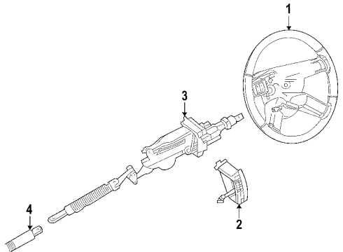 2010 Chrysler 300 Steering Column, Steering Wheel & Trim Column-Steering Diagram for 5057431AB