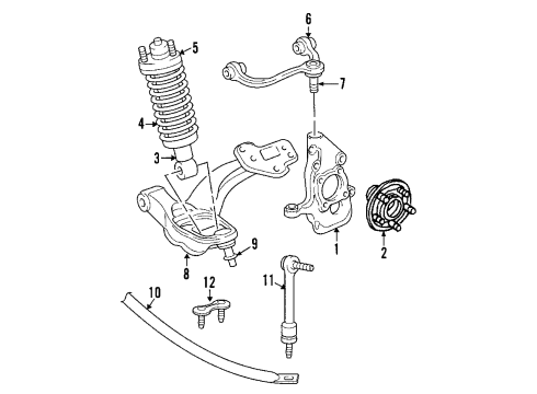 2003 Ford Crown Victoria Anti-Lock Brakes Stabilizer Bar Diagram for 3W7Z-5482-DA