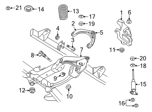 2014 Ram 2500 Shocks & Suspension Components - Front Front Coil Spring Diagram for 68172113AB