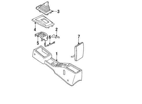 1993 Nissan Maxima Center Console Bulb Assy-Automatic Transmission Control Diagram for 96942-85E00